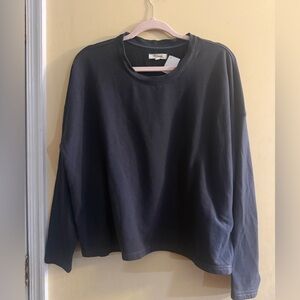 Stylish Madewell Dark Gray Long Sleeve Top, size L